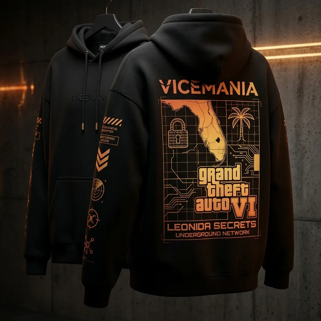 Худи VICEMANIA с картой Леониды и GTA VI