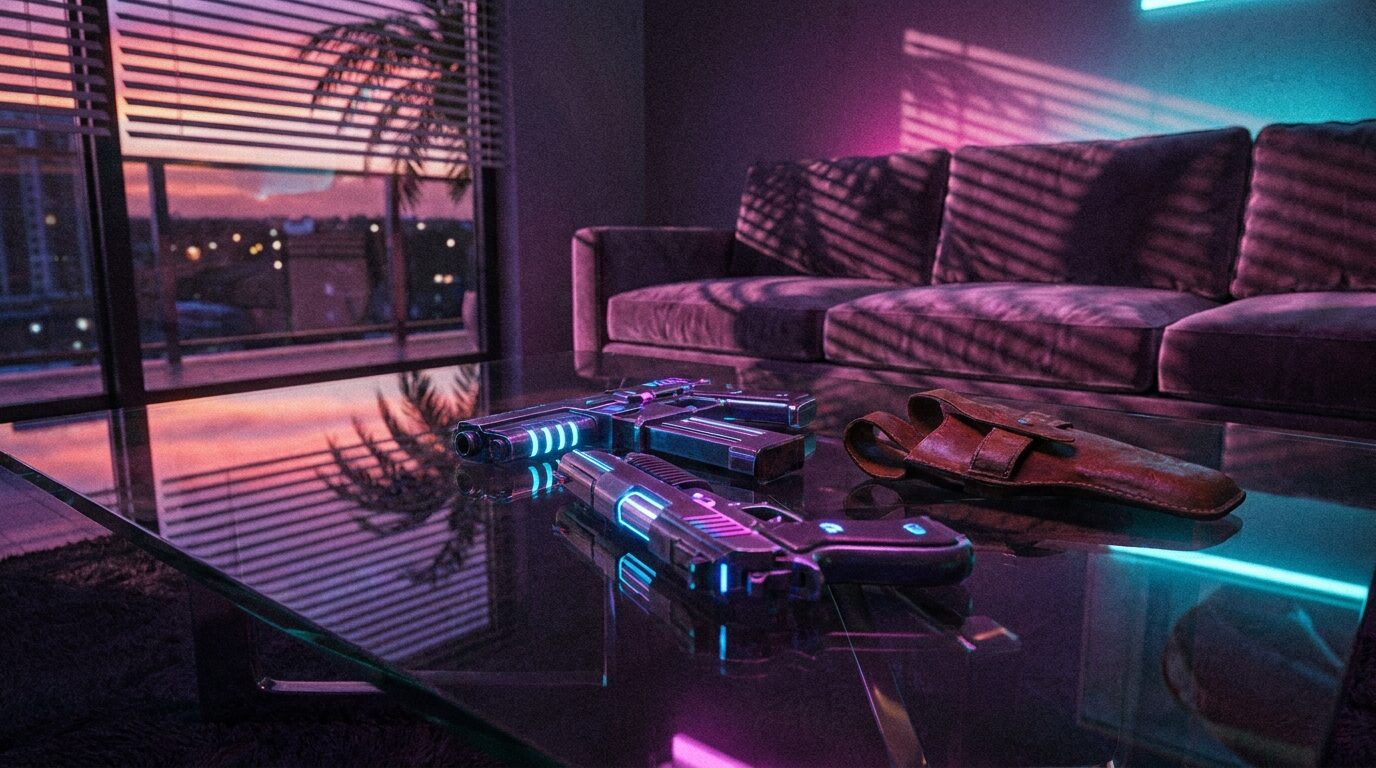Оружие в ГТА 6: подтверждённый арсенал из трейлеров и утечек · концепт Vicemania