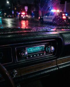 Автомагнитола с подсветкой дисплея, символизирующая радиостанцию Soulwax FM в ГТА 6