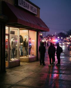Витрина магазина одежды в стиле Sub Urban для ГТА 6
