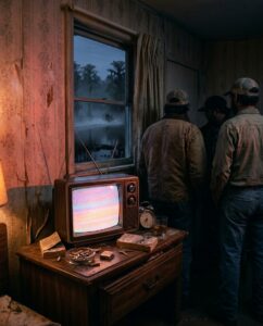 Старый телевизор с экраном MeTV в мотеле Вайс-Сити