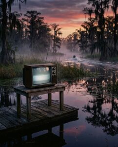 неоновые рекламные вывески на улице в стиле Вайс-Сити для статьи про внутриигровые бренды и рекламу в ГТА 6